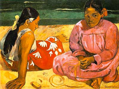 Paul Gauguin, Due donne tahitiane sulla spiaggia, 1891, cm 69x91, olio su tela, Museo d’Orsay, Parigi