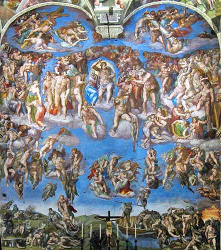 Il "Giudizio Universale" eseguito da Michelangelo Buonarroti nella Cappella Sistina