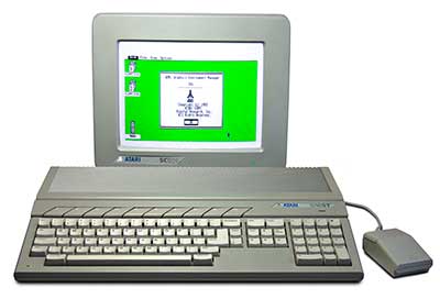 L'Atari ST, famiglia di buoni calcolatori degli anni '80, in diretta competizione con i sistemi Commodore Amiga