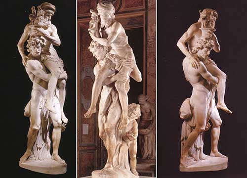 Gian Lorenzo Bernini, Enea, Anchise e Ascanio fuggono da Troia, 1618-1619, marmo, Galleria Borghese, Roma