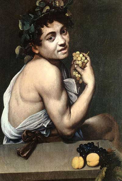 Caravaggio, Bacchino malato, Olio su tela, cm 67x53, Galleria Borghese, Roma 
