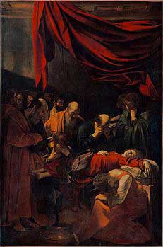 Caravaggio, La morte della Vergine, 1604, Olio su tela, cm 369x245, Museo del Louvre, Parigi