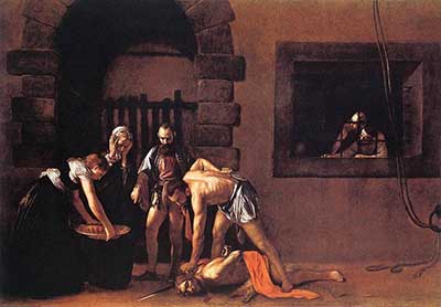 Caravaggio, Decollazione di san Giovanni Battista, 1608, Olio su tela, cm 361x520, La Valletta (Malta), oratorio di San Giovanni Battista dei Cavalieri