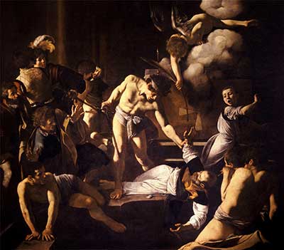 Caravaggio, Martirio di san Matteo, 1600-16001, Olio su tela, cm 323x343, cappella Contarelli, San Luidi dei Francesi, Roma