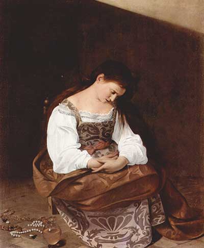 Caravaggio, La maddalena penitente, 1594-1595, Olio su tela, cm 122,5x98,5, Galleria Doria Pamphili, Roma 