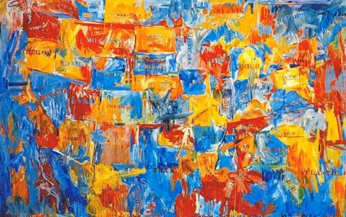 Jasper Johns - "Map" - 1961
