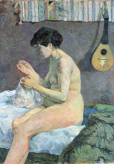 Paul Gauguin, Nudo di donna che cuce, olio su tela, cm 115 x 80, 1880, Ny Carlsberg, Copenaghen 