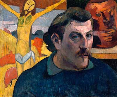 Paul Gauguin, Autoritratto con Cristo giallo, 1890-1891, Olio su tela, cm 30 x 46, Museo d’Orsay, Parigi