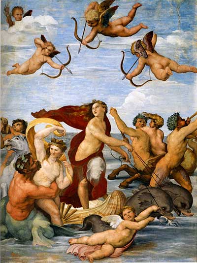 Raffaello, Trionfo di Galatea, 1517, ciclo di affreschi, Roma, Villa Farnesina