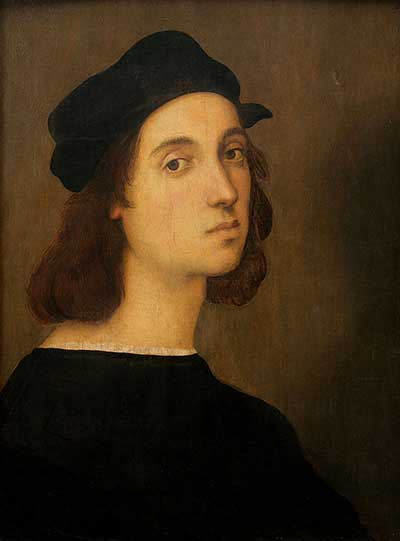 Raffaello, Autoritratto, 1504-1506, Olio su tavola, cm 47,5x33, Galleria degli Uffizi, Firenze