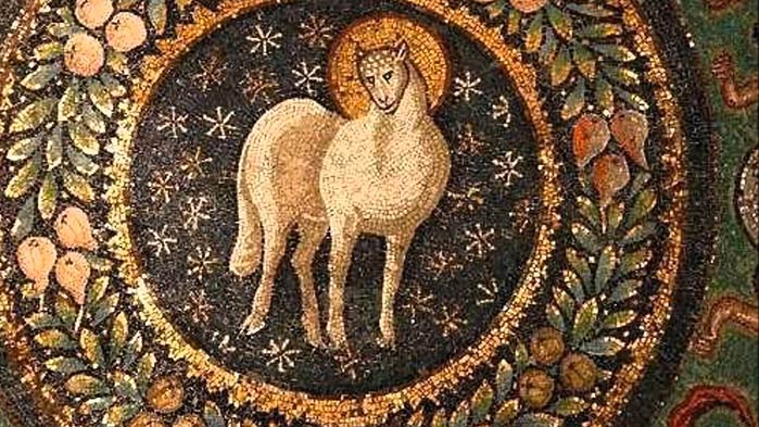 Il Cristo rappresentato come un agnello
