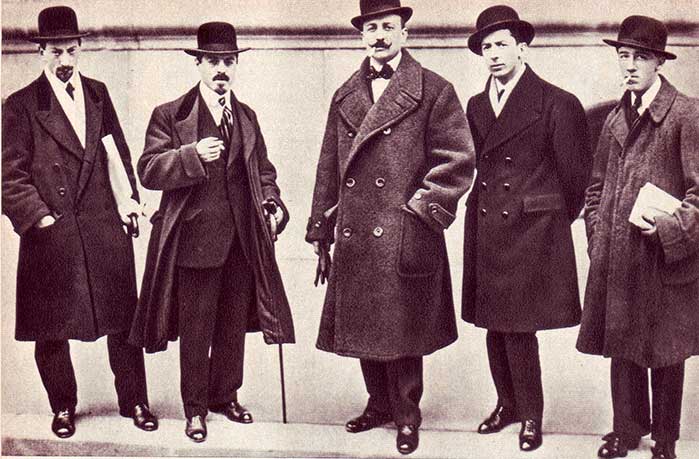 Russolo, Carrà, Marinetti, Boccioni e Severini a Parigi per l'inaugurazione della prima mostra Futurista del 1912