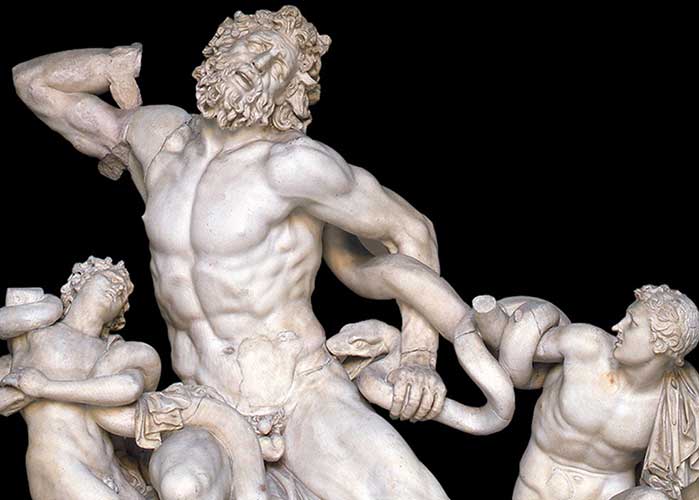 Il "Laocoonte", copia romana di un originale greco ritrovata nel 1506