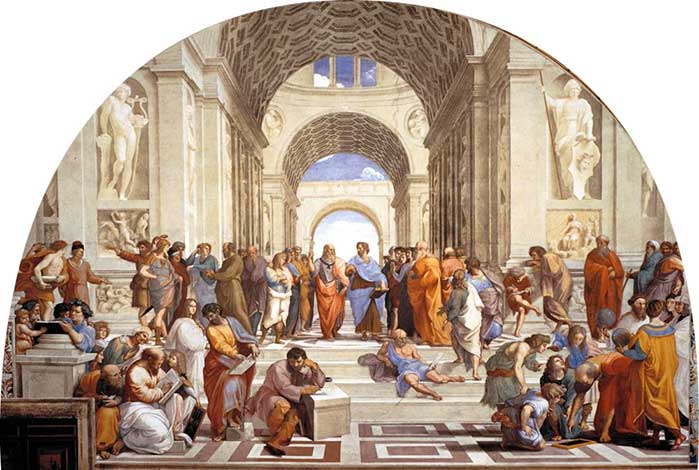 La "Scuola d'Atene" di Raffaello Sanzio