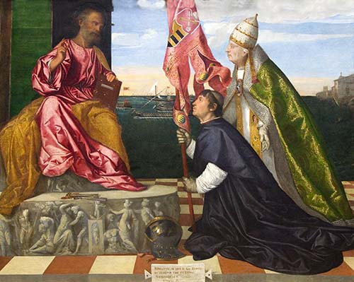 "Jacopo Pesaro presentato a san Pietro da papa Alessandro VI" 