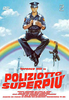 Locandina italiana del DVD di  "Poliziotto Superpiù"
