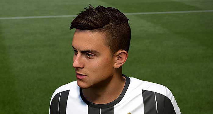 Paulo Dybala perfettamente digitalizzato nella sua controparte elettronica in "FIFA 2017"