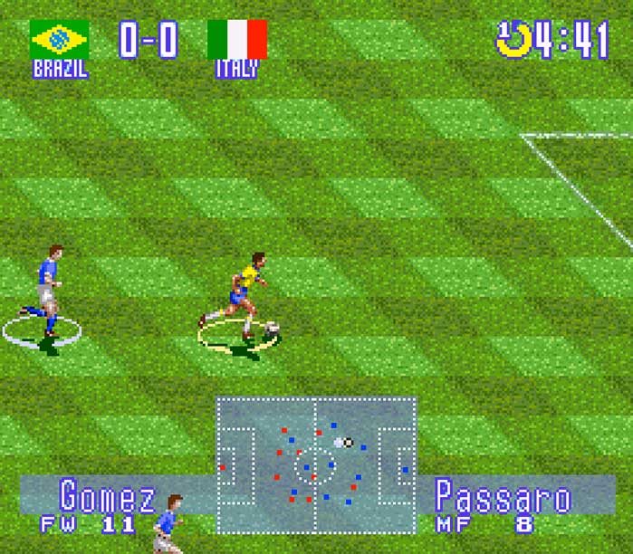 "International Superstar Soccer" per Super Nintendo, il capostipite della serie 