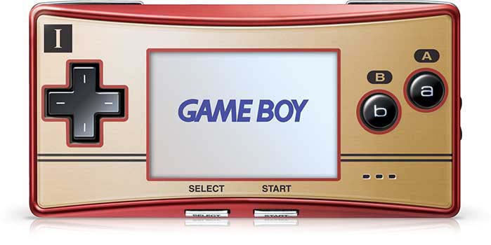 Il Game Boy Micro con la mascherina Famicom