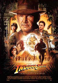 Locandina storica di "Indiana Jones e il regno del teschio di cristallo"