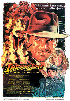 Locandina storica di "Indiana Jones e il tempio maledetto"