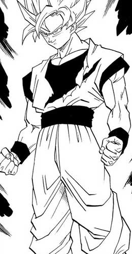 Son Goku trasformato in Super Saiyan