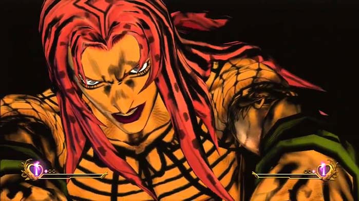 Boss Diavolo, in uno scatto tratto dal videogioco per PS3 "Jojo All Star Battle"