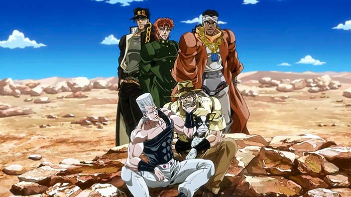 Foto di gruppo per gli "Stardust Crusaders"