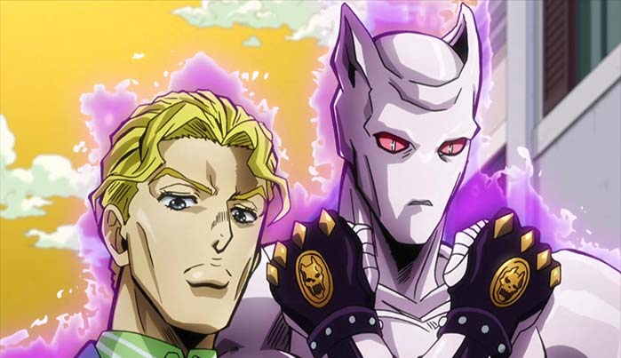 Yoshikage Kira con il suo terribile stand Killer Queen