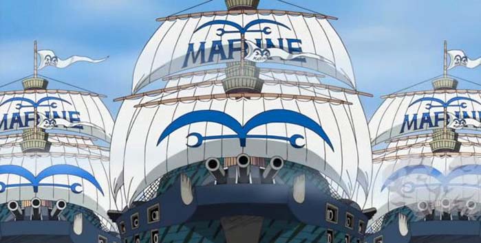 La Marina, l'organizzazione militare che ha il compito di mantenere l'ordine e far rispettare la legge nel mondo di "ONE PIECE"