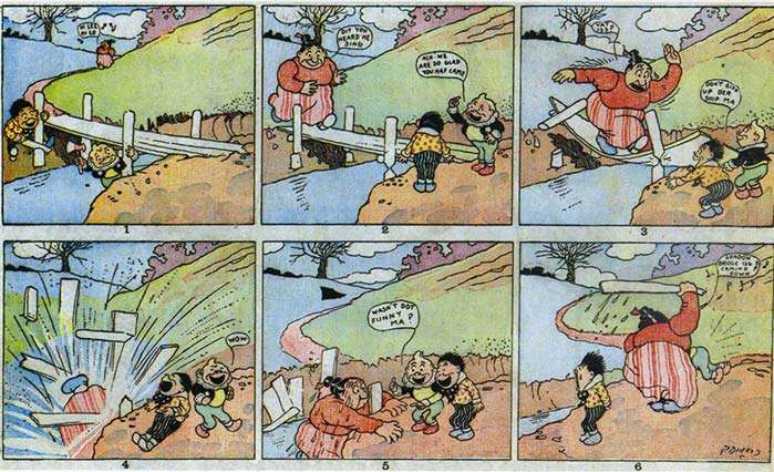 "The Katzenjammer Kids" in Italia conosciuta come "Bibì e Bibò" è la prima opera a fumetti a fare largo uso dei balloons