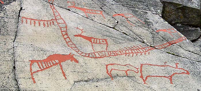 Un graffito preistorico in Alta, Norvegia 