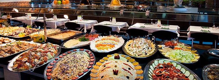 Il buffet ad un ricevimento di alto livello