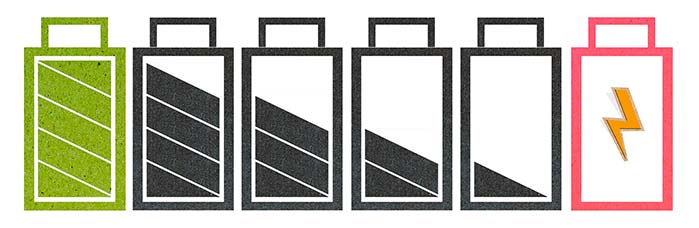 I sintomi dell'esaurimento di una batteria ricaricabile