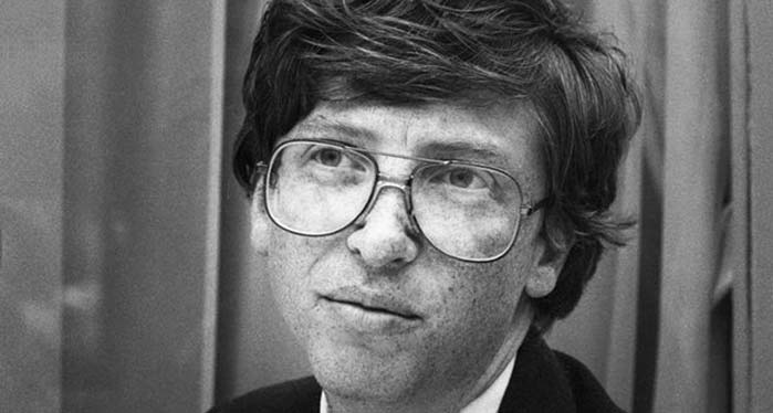 Un giovane Bill Gates negli anni '70