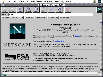 Netscape Navigator in versione 1.1 sul MacOS