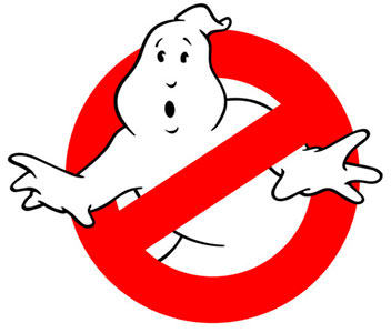 Wild Posting del logo dei Ghostbusters