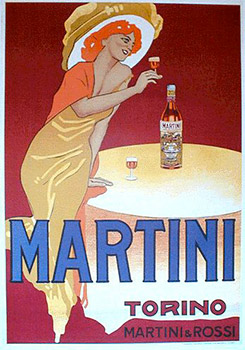 Una pubblicità della Martini d'inizio '900 